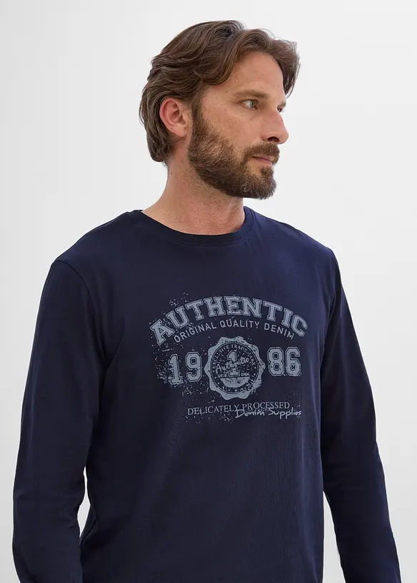 Maglia a maniche lunghe in puro cotone biologico, bonprix
