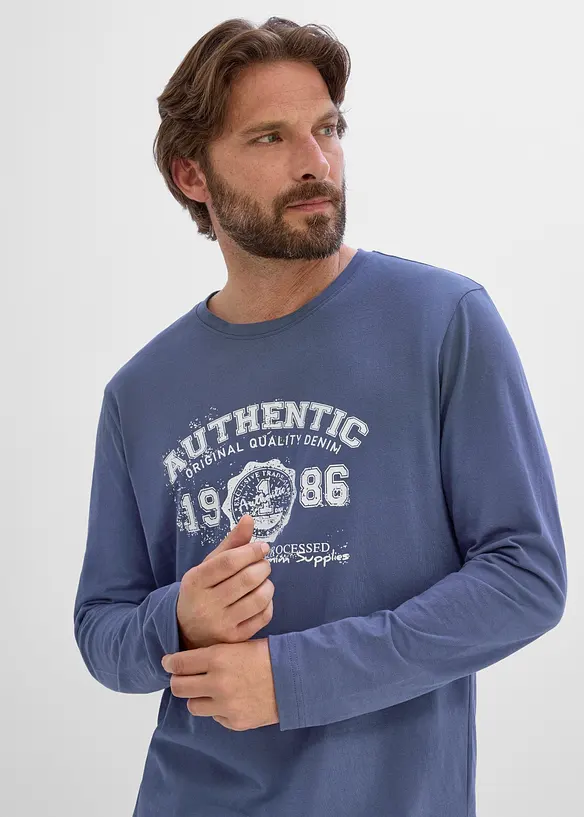 Maglia a maniche lunghe in puro cotone biologico, bonprix