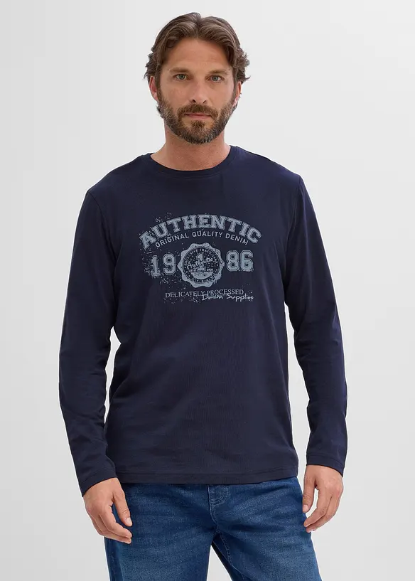 Maglia a maniche lunghe in puro cotone biologico, bonprix