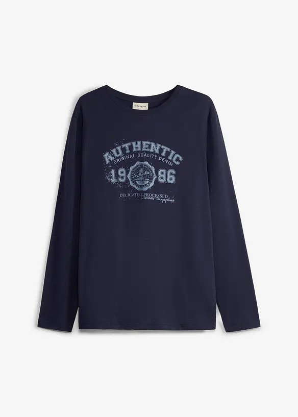 Maglia a maniche lunghe in puro cotone biologico, bonprix