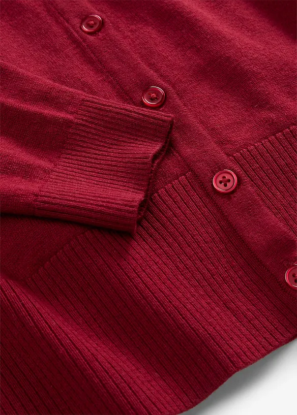 Cardigan in filato fine di misto lana morbido, bonprix