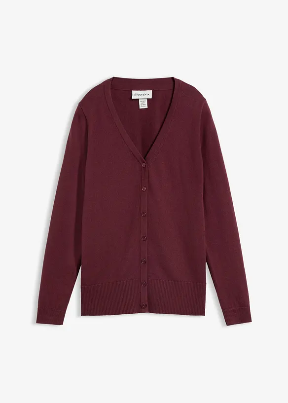 Cardigan in filato fine di misto lana morbido, bonprix