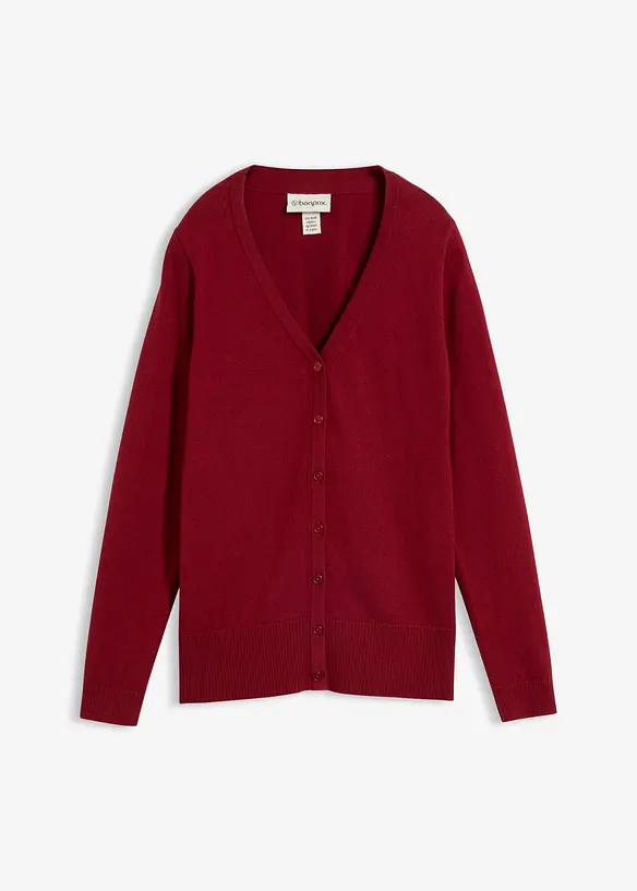 Cardigan in filato fine di misto lana morbido, bonprix