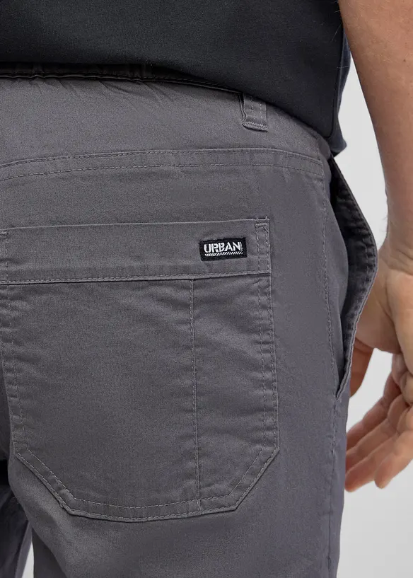 Pantaloni regular fit straight  elasticizzati con tasca per cellulare, bonprix