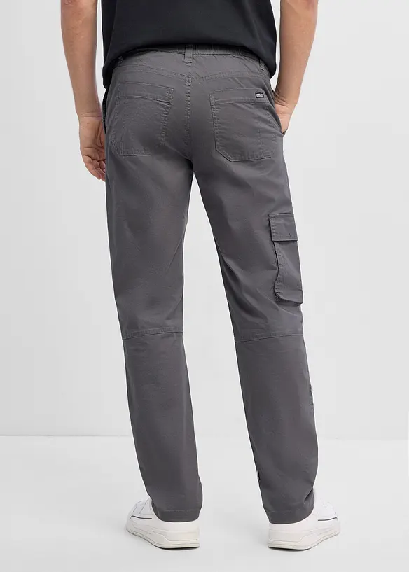 Pantaloni regular fit straight  elasticizzati con tasca per cellulare, bonprix