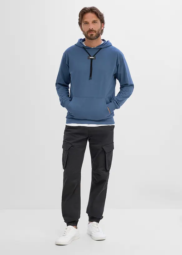 Felpa con cappuccio in puro cotone biologico, bonprix