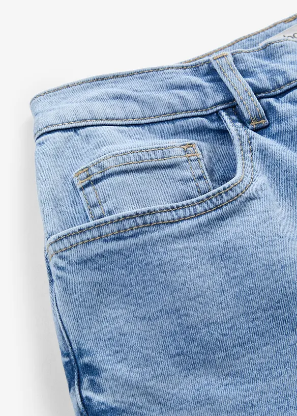 Jeans straight loose fit, vita alta, bonprix