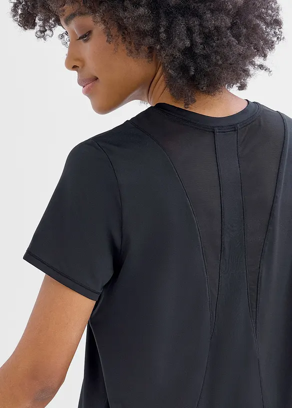 Top per sport ultraleggero ad asciugatura rapida con inserto in mesh, bonprix