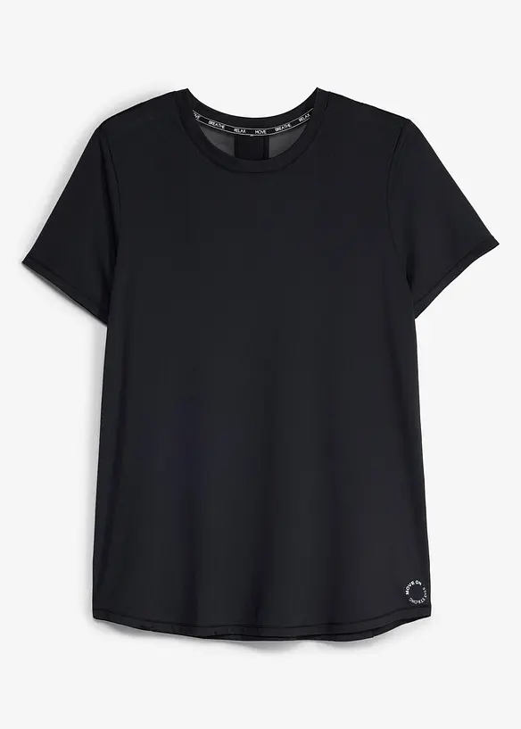 Top per sport ultraleggero ad asciugatura rapida con inserto in mesh, bonprix