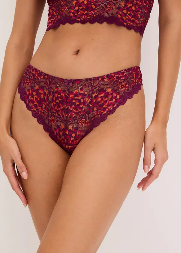 Perizoma in pizzo multicolore, bonprix