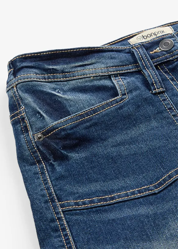 Jeans cargo elasticizzati, vita media, bonprix