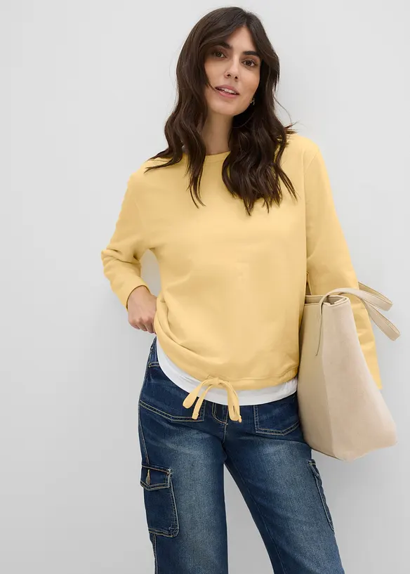Jeans cargo elasticizzati, vita media, bonprix