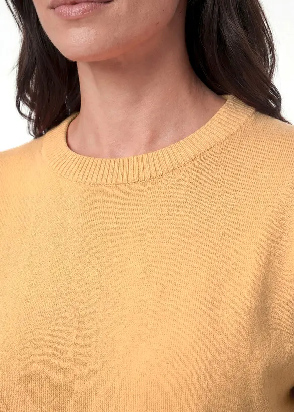 Maglione in filato fine di puro cotone biologico, bonprix
