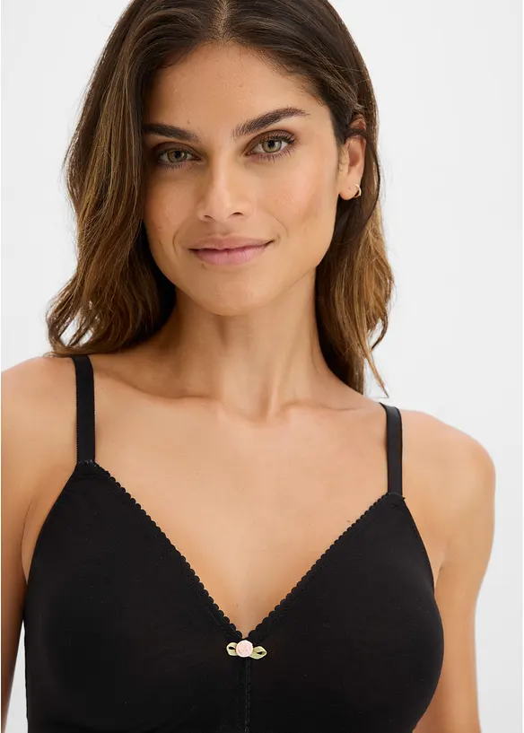 Reggiseno senza ferretto con cotone biologico (pacco da 3), bonprix