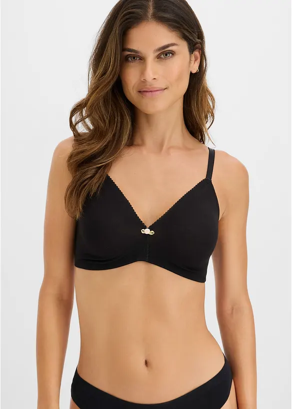 Reggiseno senza ferretto con cotone biologico (pacco da 3), bonprix