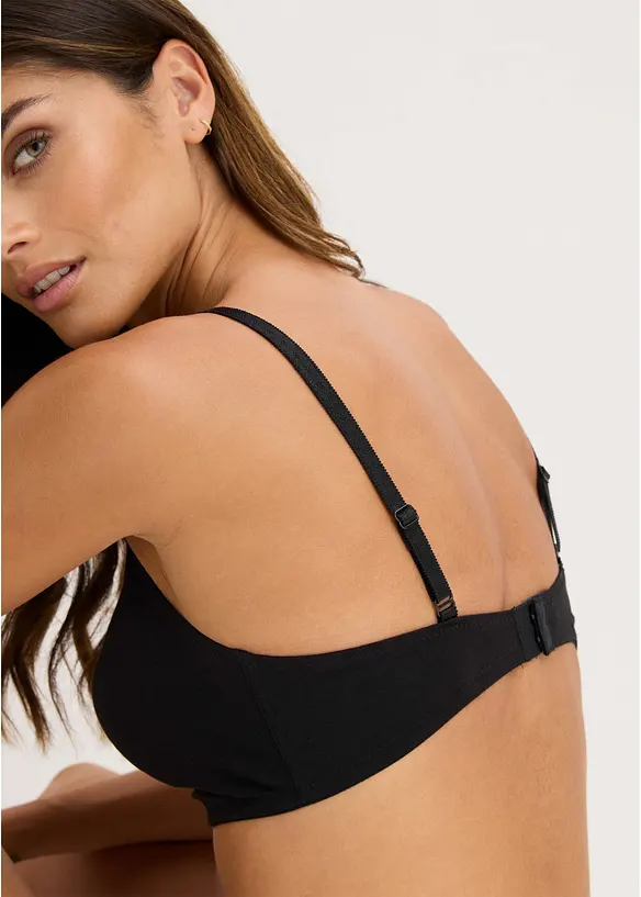 Reggiseno senza ferretto con cotone biologico (pacco da 3), bonprix