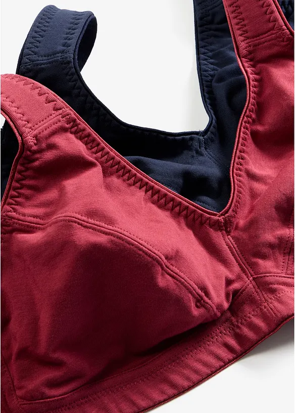Reggiseno senza ferretto  con cotone biologico (pacco da 2), bonprix
