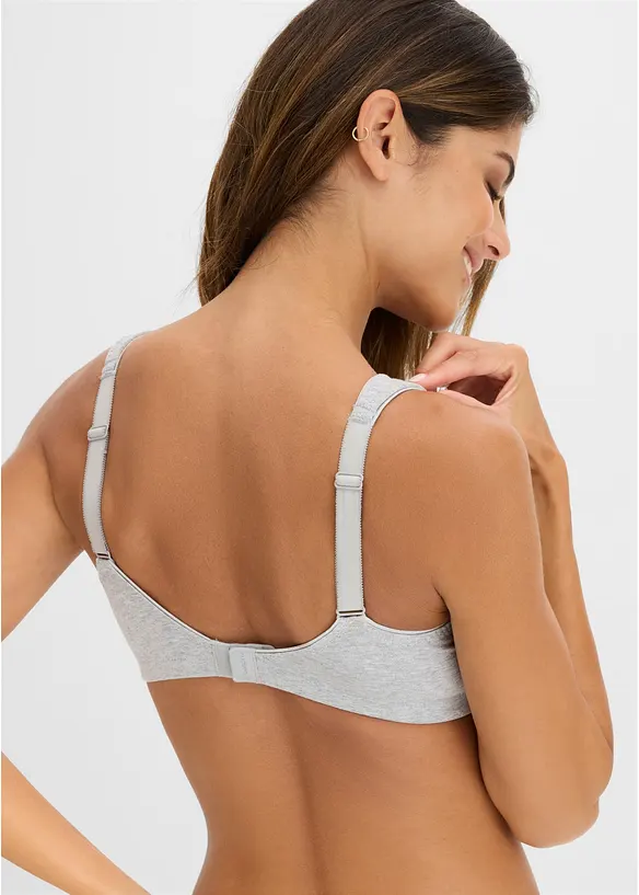 Reggiseno senza ferretto  con cotone biologico (pacco da 2), bonprix
