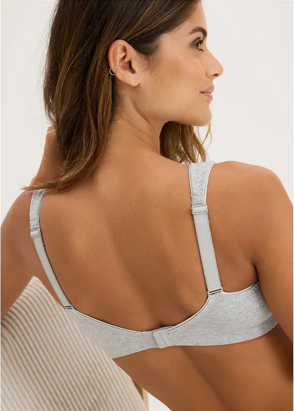 Reggiseno senza ferretto  con cotone biologico (pacco da 2), bonprix