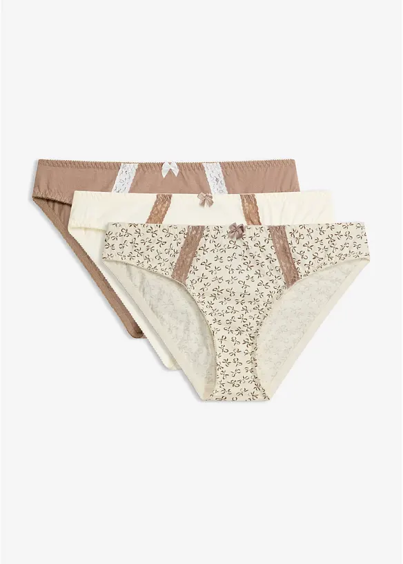 Slip (pacco da 3) con cotone, bonprix