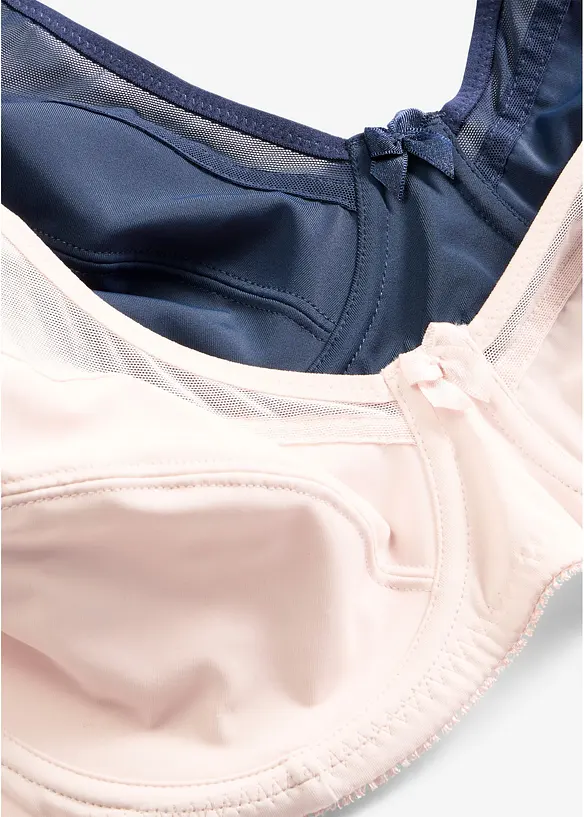 Reggiseno con ferretto e mesh (pacco da 2), bonprix