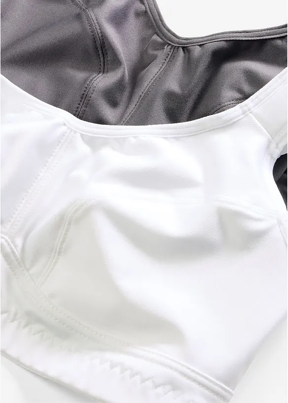 Reggiseno sportivo con sostegno medio (pacco da 2), bonprix