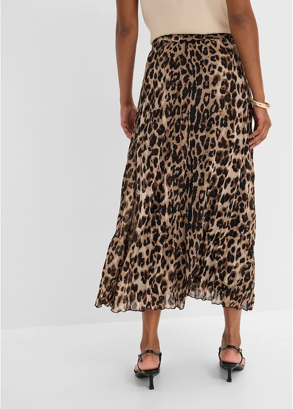 Gonna di chiffon con effetto crinkle, bonprix