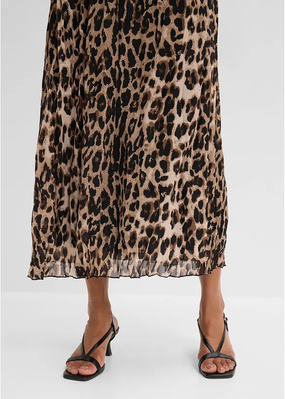 Gonna di chiffon con effetto crinkle, bonprix