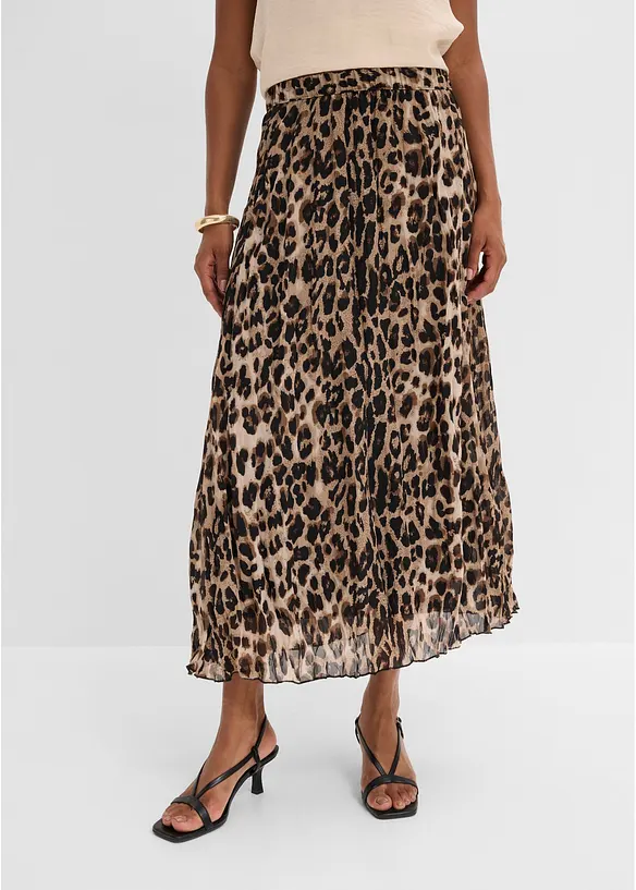 Gonna di chiffon con effetto crinkle, bonprix