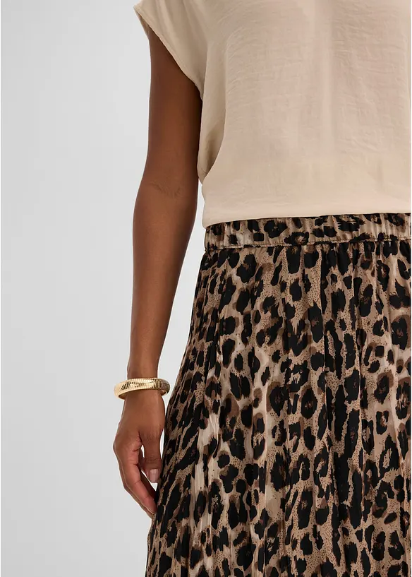 Gonna di chiffon con effetto crinkle, bonprix