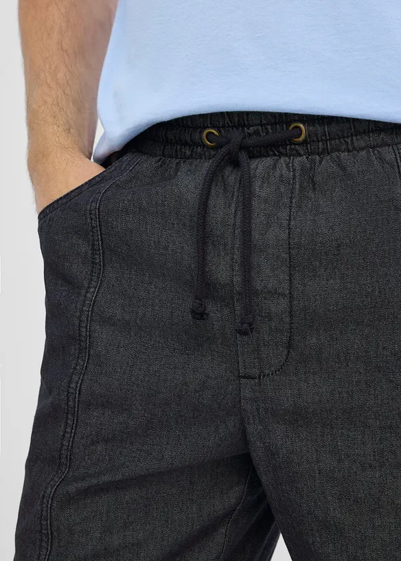 Pantaloni leggeri con elastico in vita loose fit, straight, bonprix