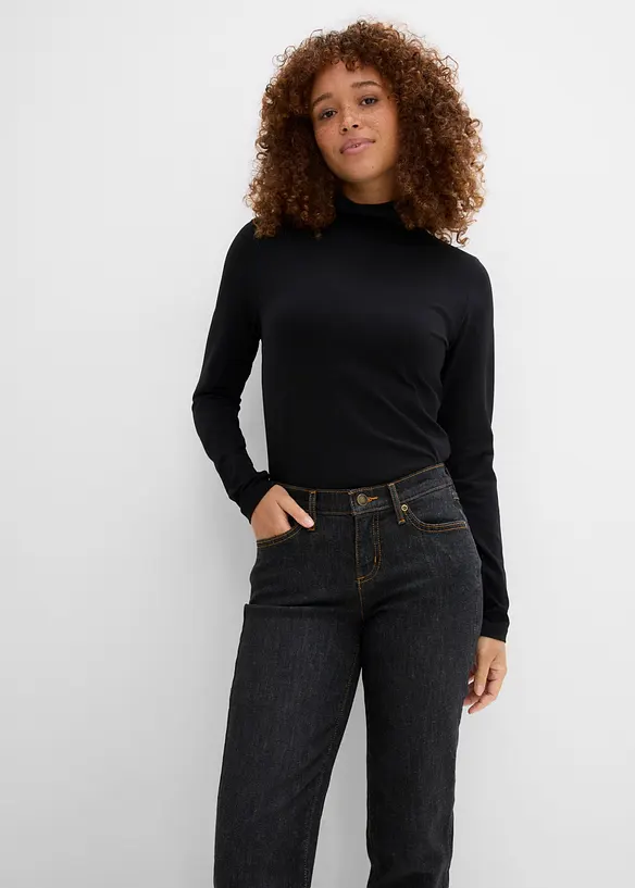 Jeans elasticizzati straight, vita media, bonprix