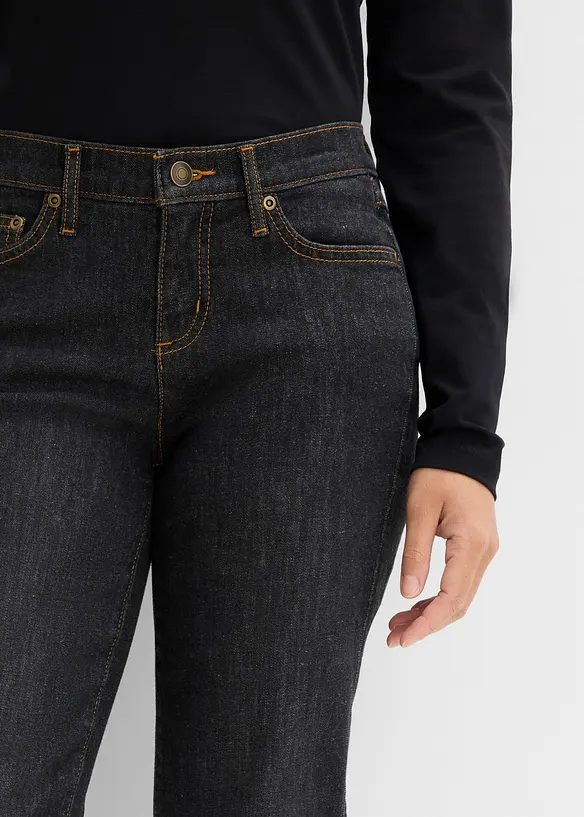 Jeans elasticizzati straight, vita media, bonprix