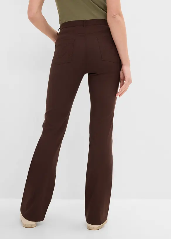 Pantaloni elasticizzati in bengalina, bootcut, bonprix