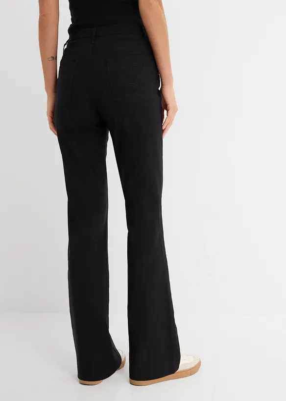 Pantaloni elasticizzati in bengalina, bootcut, bonprix
