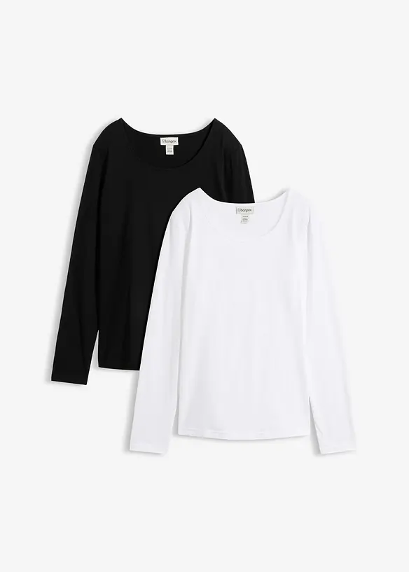 Maglia a maniche lunghe (pacco da 2), bonprix