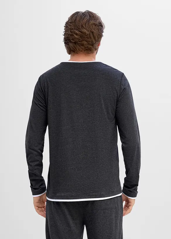 Maglia 2 in 1 a maniche lunghe (pacco da 2), bonprix