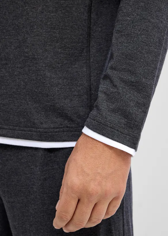 Maglia 2 in 1 a maniche lunghe (pacco da 2), bonprix