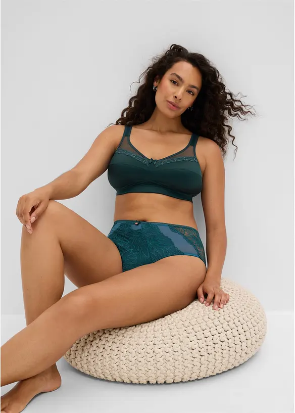 Reggiseno contenitivo senza ferretto con spalline imbottite (pacco da 2), bonprix