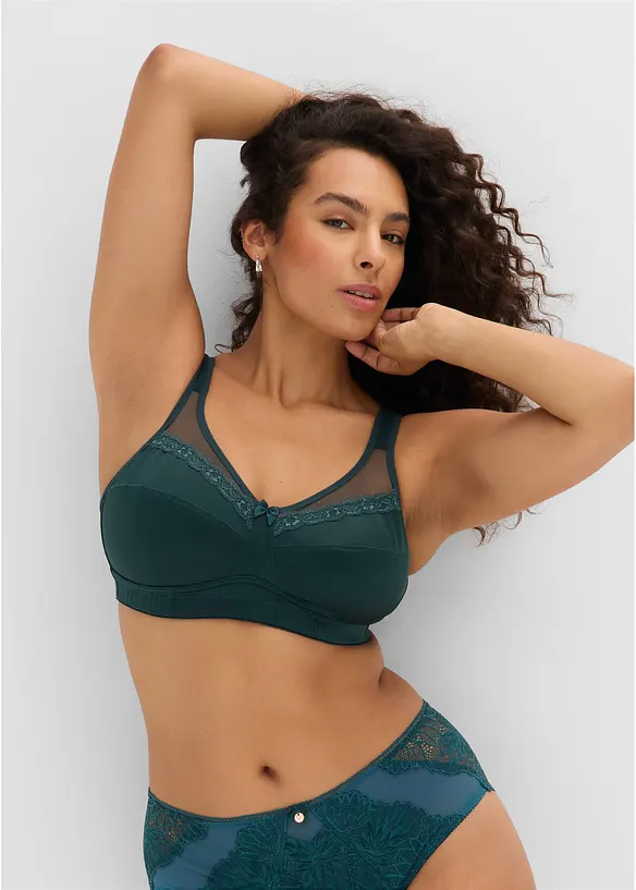 Reggiseno contenitivo senza ferretto con spalline imbottite (pacco da 2), bonprix