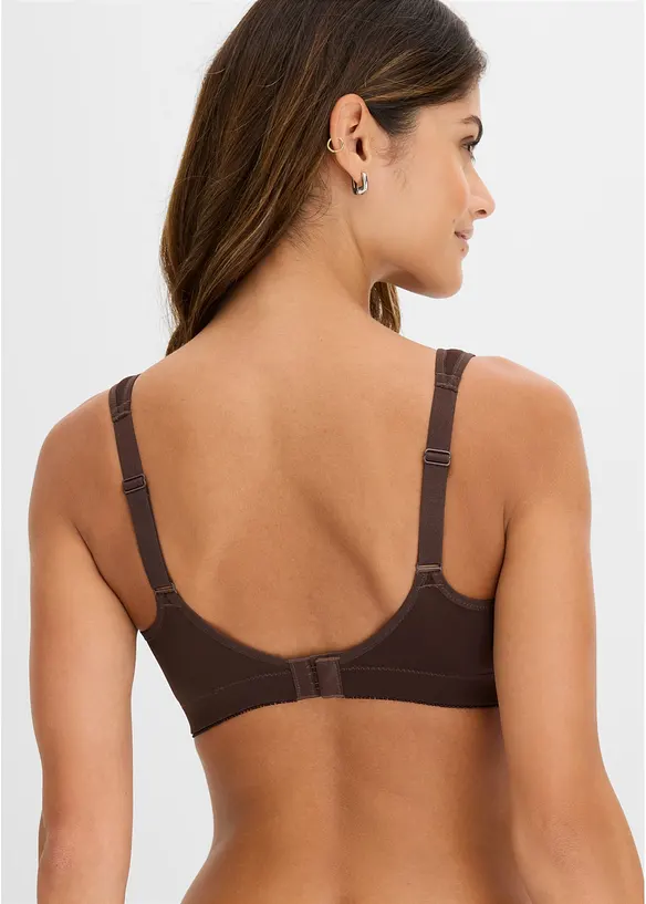 Reggiseno contenitivo senza ferretto con spalline imbottite (pacco da 2), bonprix
