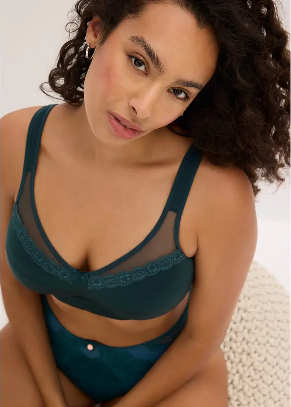 Reggiseno contenitivo senza ferretto con spalline imbottite (pacco da 2), bonprix