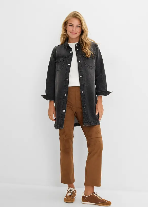 Giacca di jeans con cappuccio, bonprix