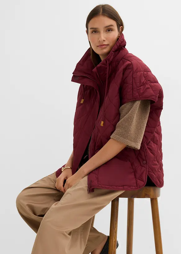 Gilet tecnico trapuntato oversize, idrorepellente, bonprix