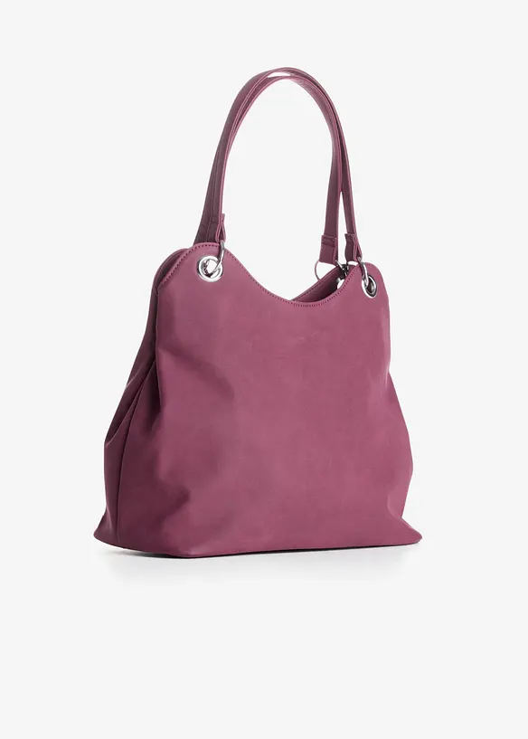 Borsa a mano in similpelle scamosciata, bonprix