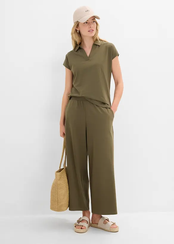 Polo  in misto cotone elasticizzato, bonprix