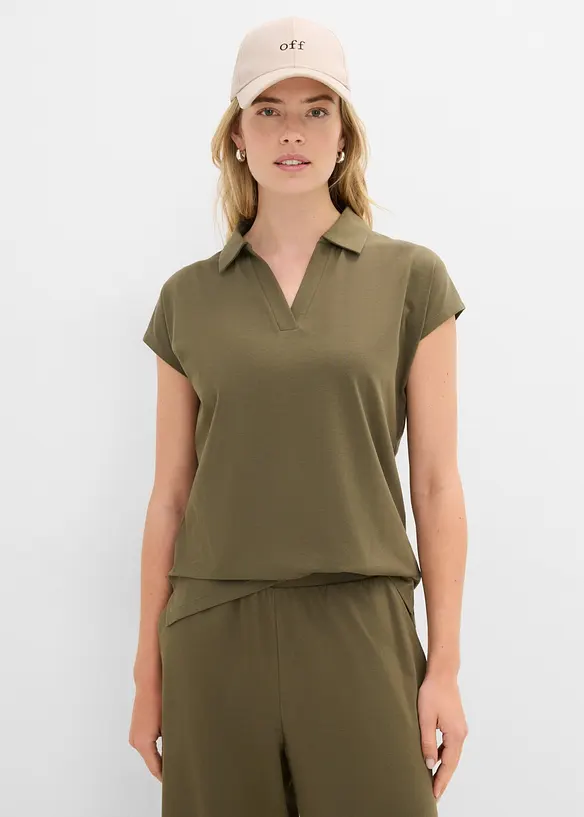 Polo  in misto cotone elasticizzato, bonprix