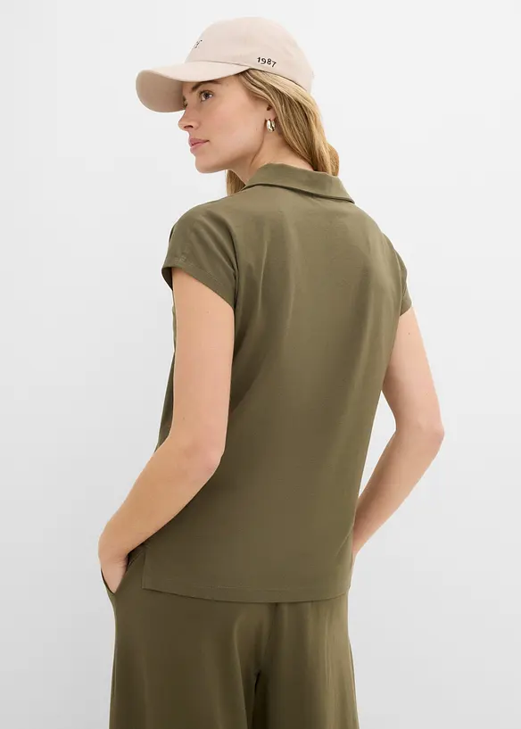Polo  in misto cotone elasticizzato, bonprix