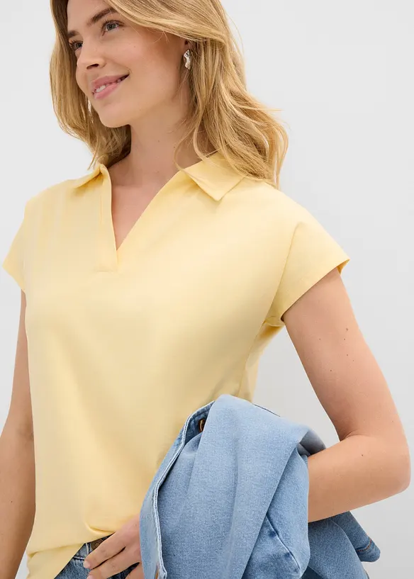 Polo  in misto cotone elasticizzato, bonprix