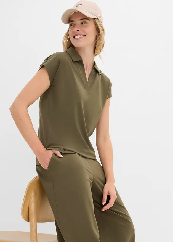 Polo  in misto cotone elasticizzato, bonprix